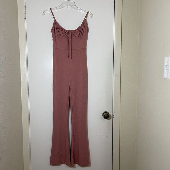 NEW! Lovers + Friends Pink Archie flare leg jumpsuit size US XS - Picture 6 of 9